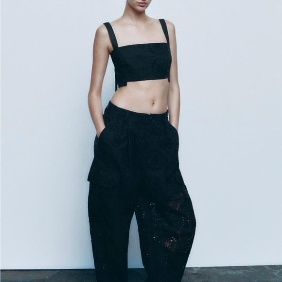ZARA eyelet cargo pants Large - Picture 5 of 5